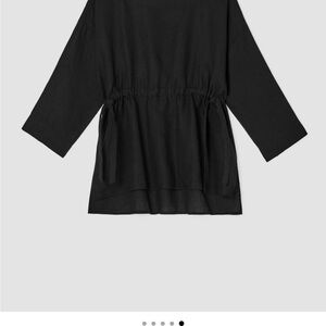 Eileen Fisher Handkerchief Linen Drawstring Top
